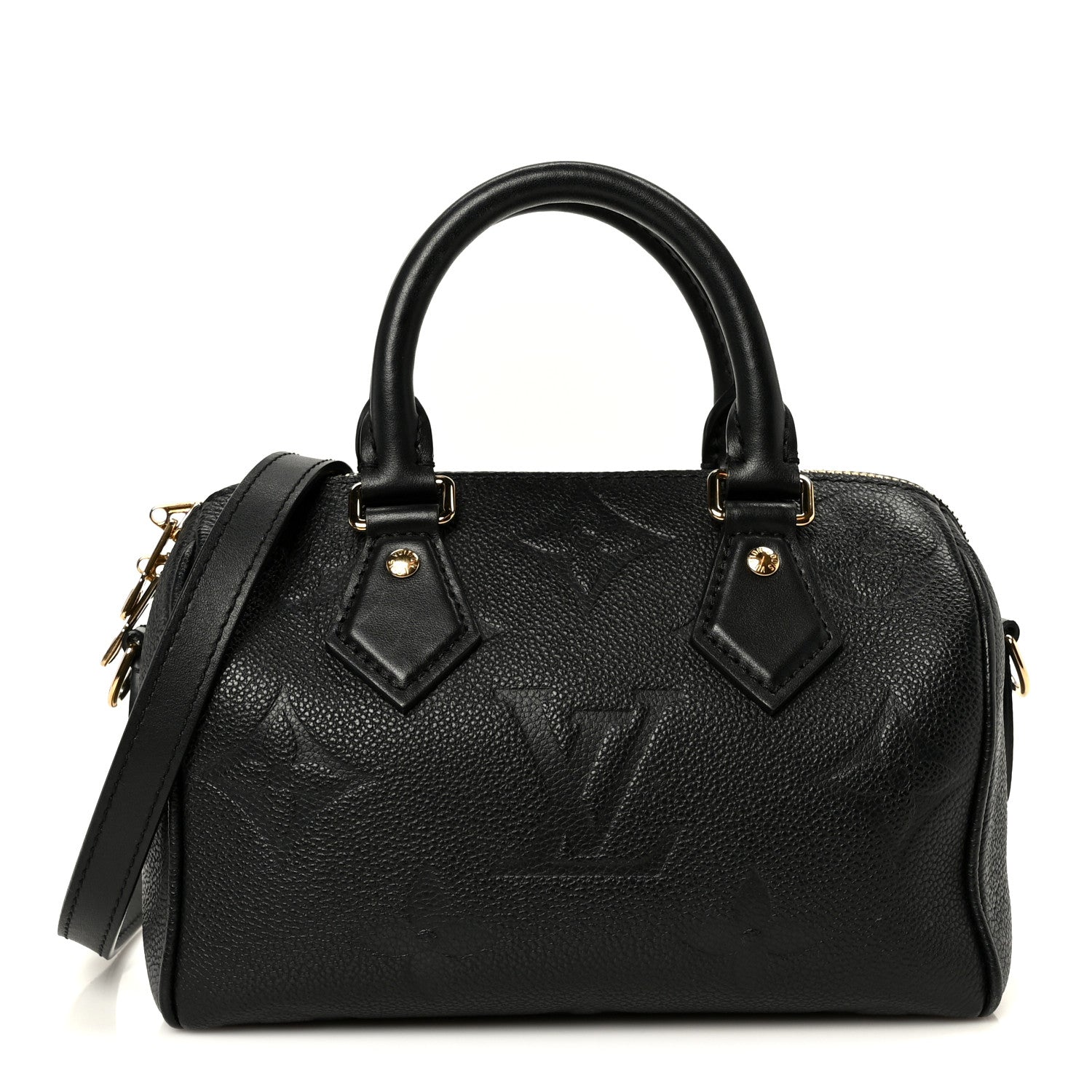 Louis Vuitton Empreinte Monogram Giant Speedy Bandouliere 20 Black 1 of 12