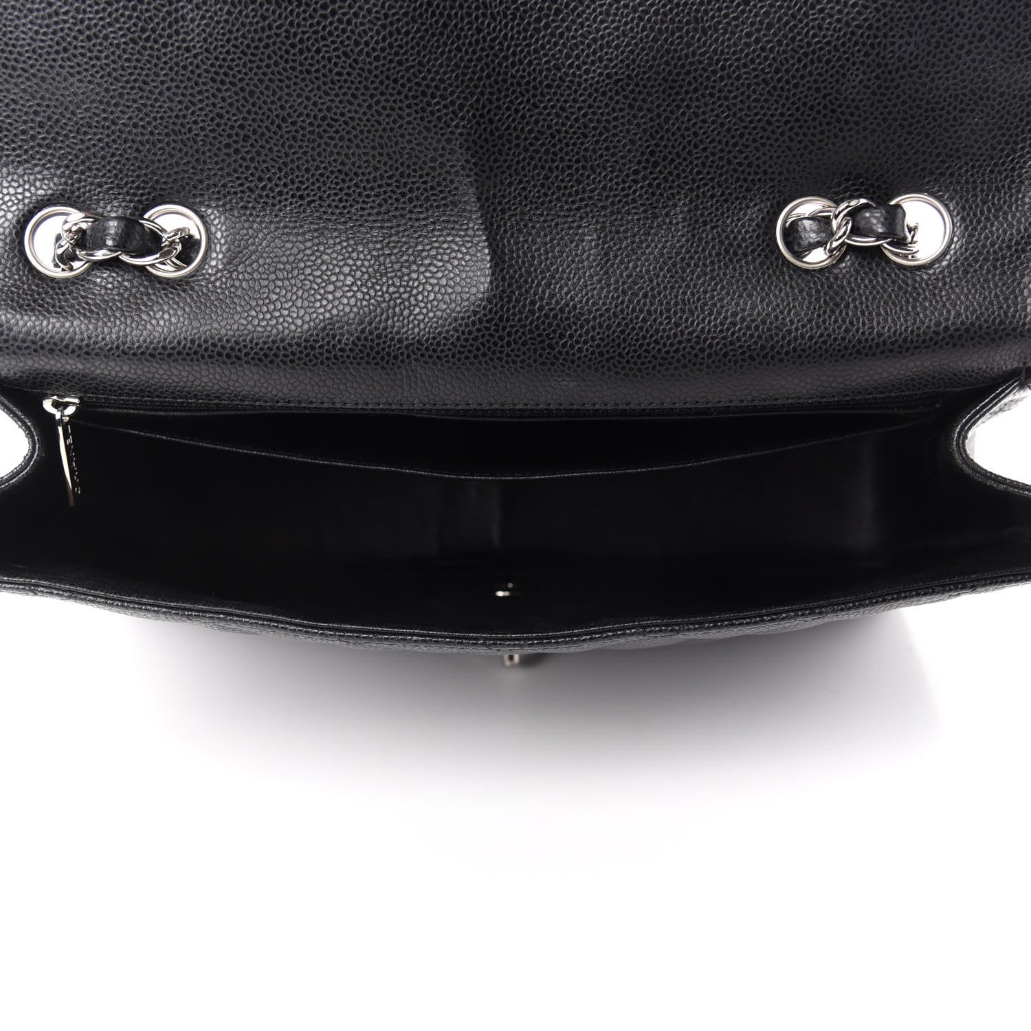 Chanel Caviar Quilted Jumbo Single Flap Black 5 of 11