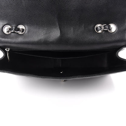 Chanel Caviar Quilted Jumbo Single Flap Black 5 of 11