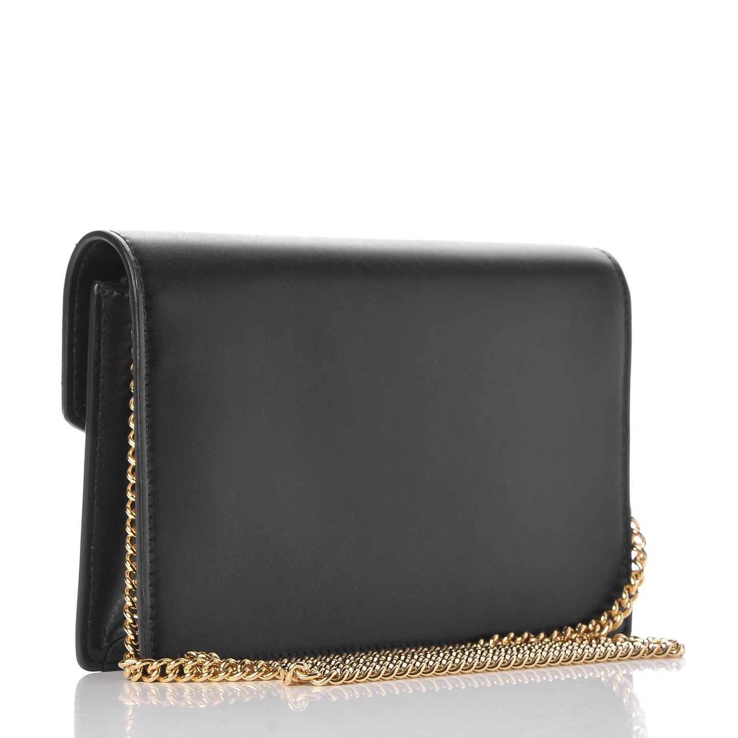 Vitello Liberty Lucido F is Fendi Medium Envelope Wallet on Chain Black