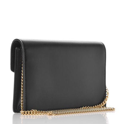 Fendi Vitello Liberty Lucido F is Fendi Medium Envelope Wallet on Chain Black 3 of 8
