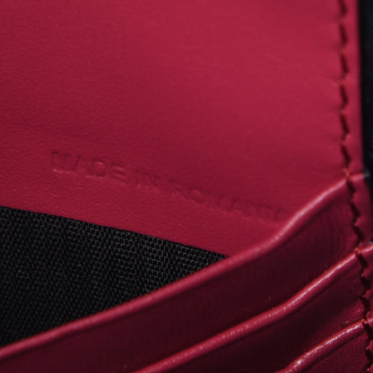 Burberry Signature Grain Calfskin Check Embossed Peyton Crossbody Clutch Bag Vibrant Fuchsia 8 of 9