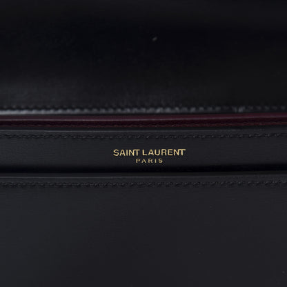 Saint Laurent Smooth Calfskin Monogram Cassandra Clasp Bag Black 9 of 10