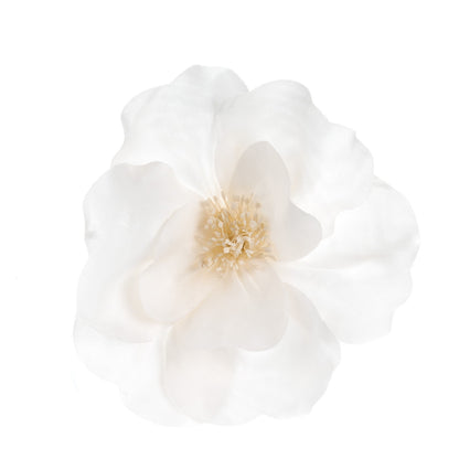 Chanel Satin Camellia Pin Brooch White 1 of 4