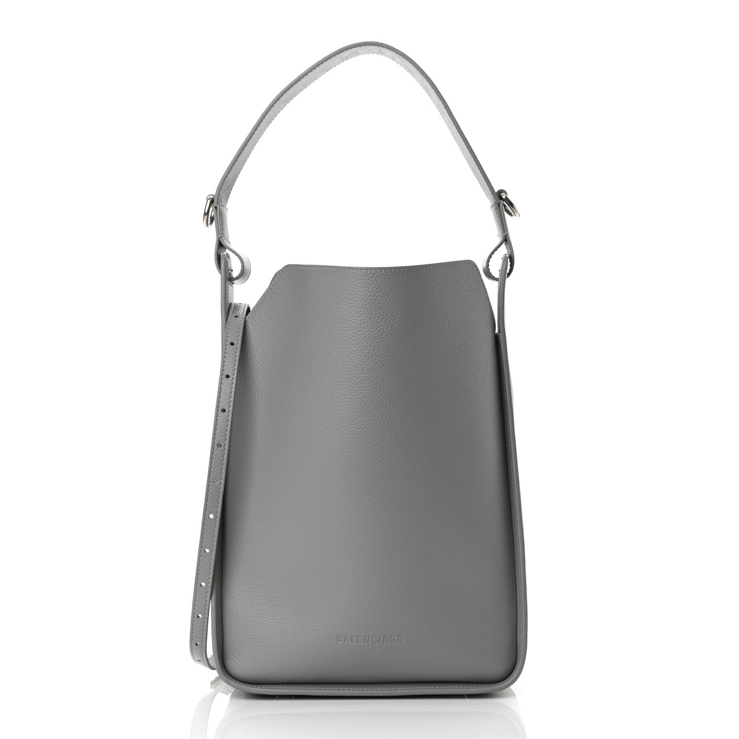 Balenciaga Calfskin Logo Embossed Small Tool 2.0 North-South Tote Balenciaga Grey 3 of 11