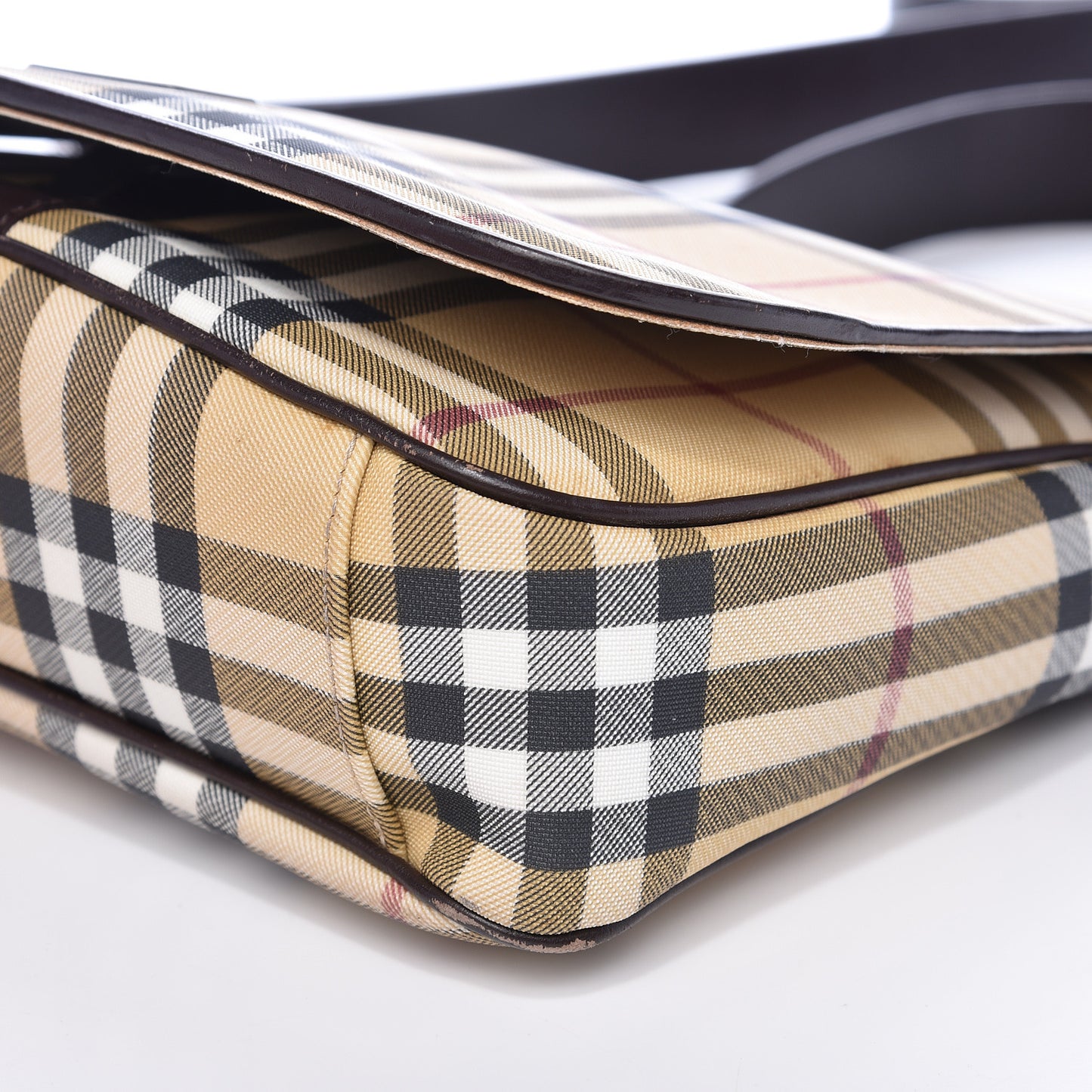 House Check Messenger Bag Brown