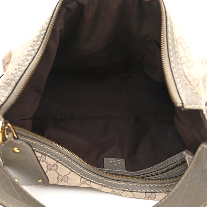 Gucci Monogram Medium Jockey Hobo Grey 5 of 10