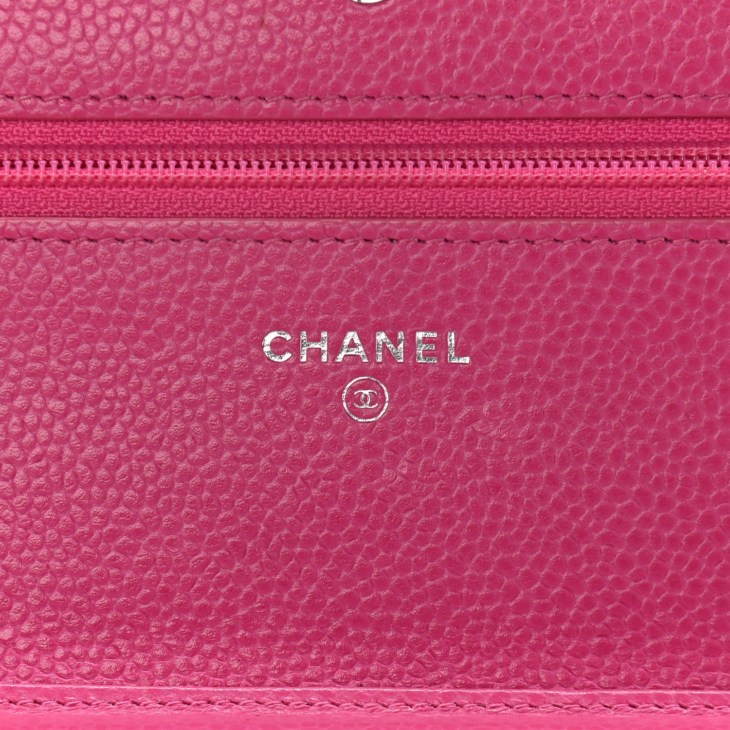 Chanel Caviar Quilted Wallet on Chain WOC Pink 6 of 10