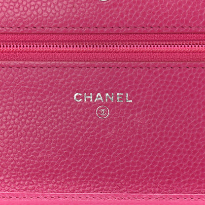 Chanel Caviar Quilted Wallet on Chain WOC Pink 6 of 10
