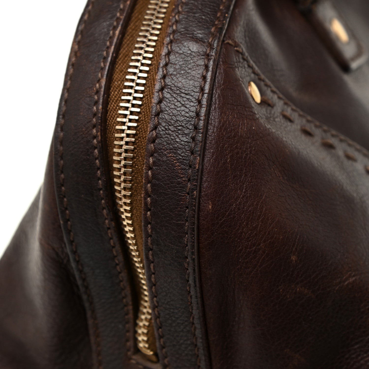 Saint Laurent Calfskin Oversized Muse Dark Brown 16 of 29