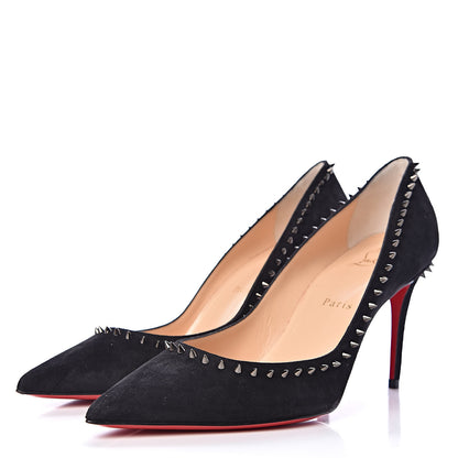 Christian Louboutin Veau Velours Anjalina 85 Pumps 38 Black 3 of 9