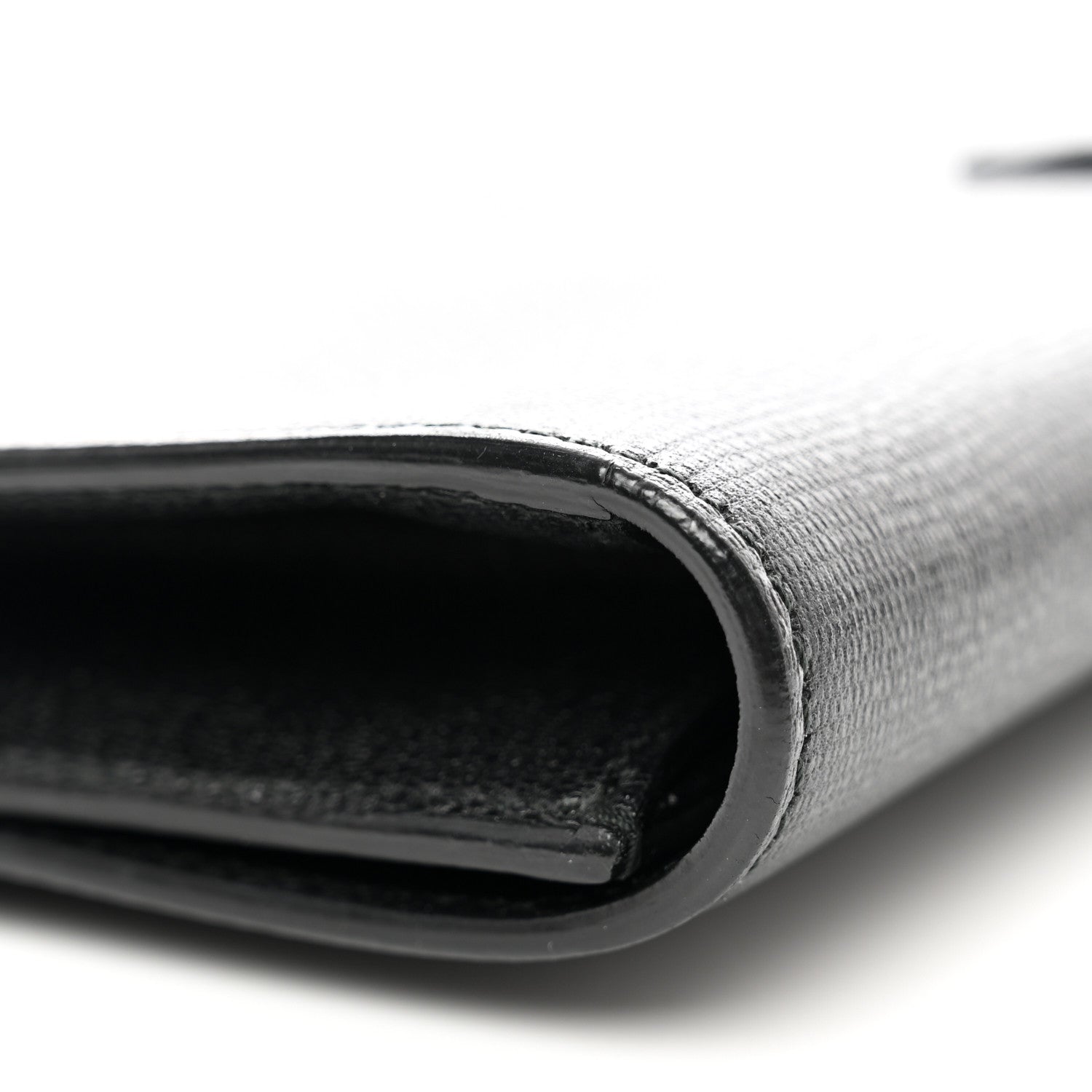 Saint Laurent Textured Calfskin Classic Y Ligne Clutch Black 9 of 10