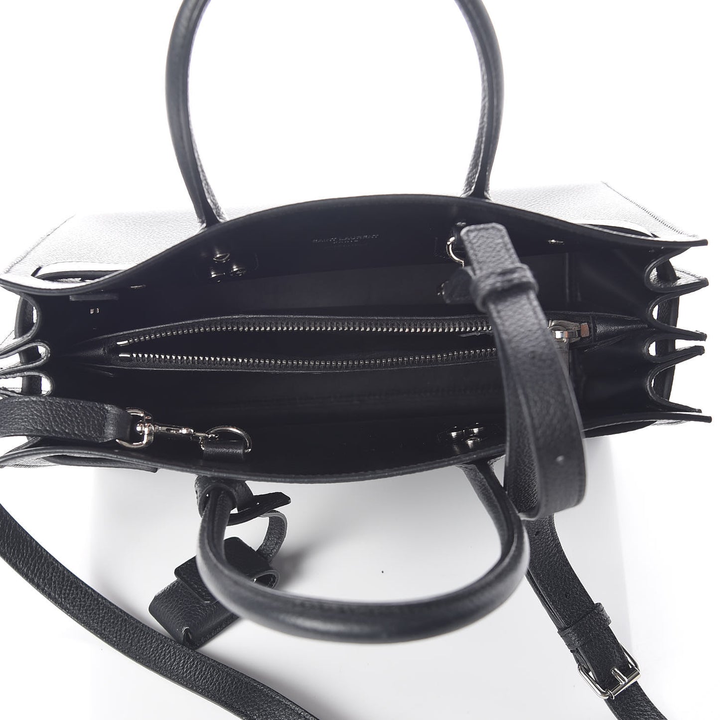 Grained Calfskin Baby Sac De Jour Black