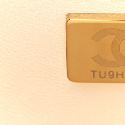 Chanel Caviar Quilted Jumbo Double Flap White 7 of 10