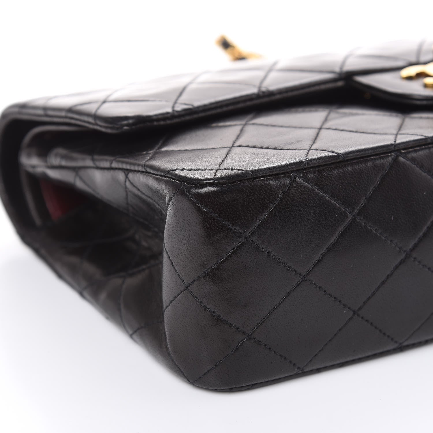Chanel Lambskin Quilted Medium Double Flap Black 8 of 14
