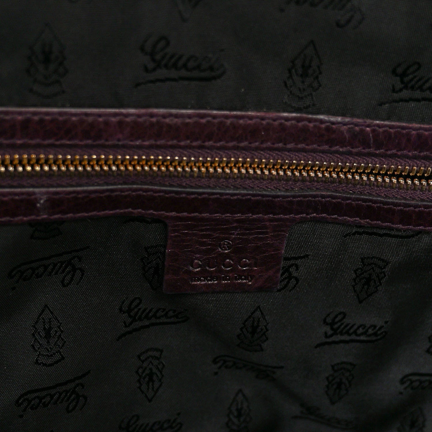 Gucci Calfskin Medium Hysteria Top Handle Bag Purple 6 of 9