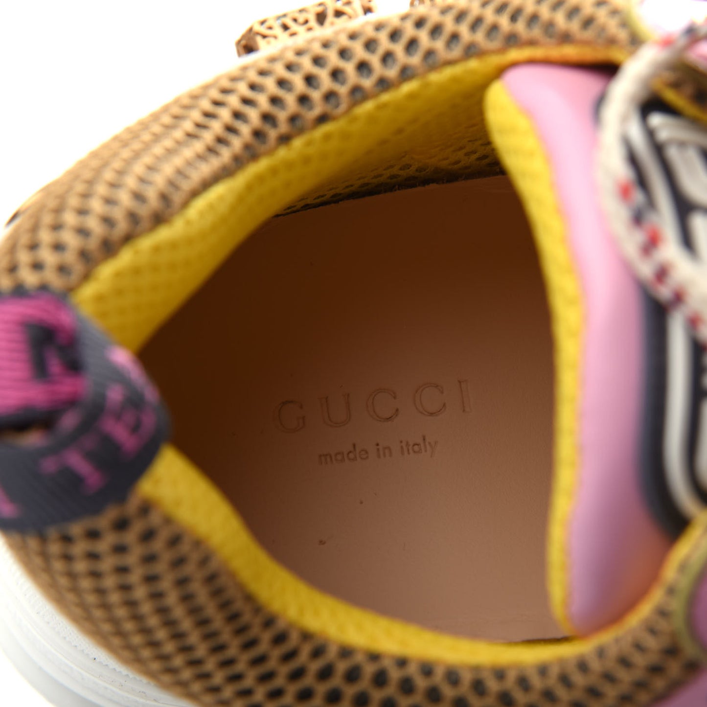 X SEGA Nylon Calfskin Suede Removable Crystals Flashtrek Sneakers 38.5 Great White Crop Soft Pink