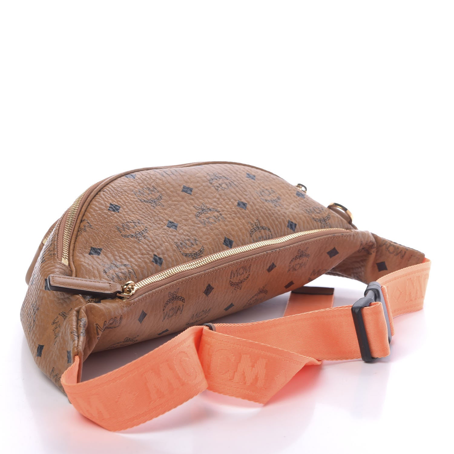 MCM Visetos Medium Belt Bag Cognac 3 of 9