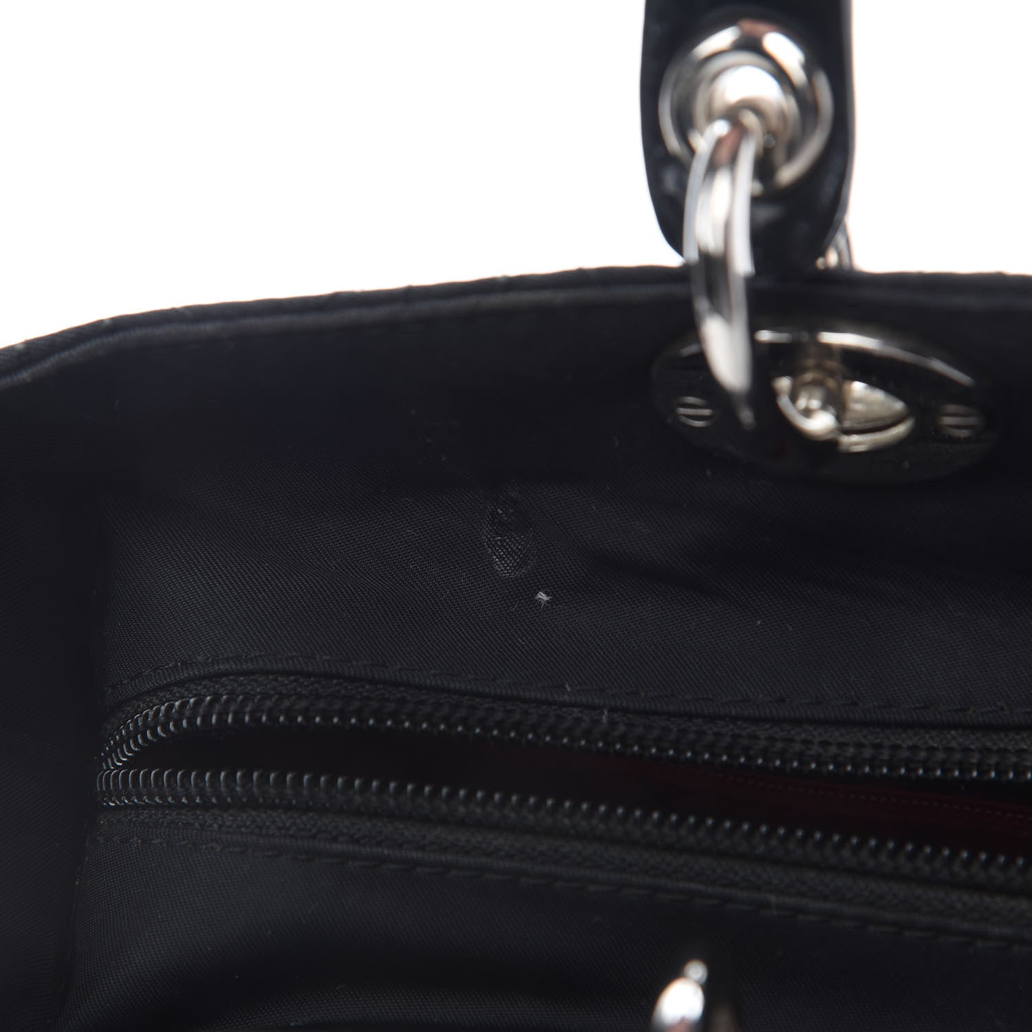 Christian Dior Nylon Cannage Large Lady Dior Black 10 of 11