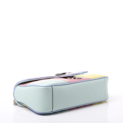 Gucci Calfskin Matelasse Diagonal Small GG Marmont Shoulder Bag Multicolor Pastel 3 of 9