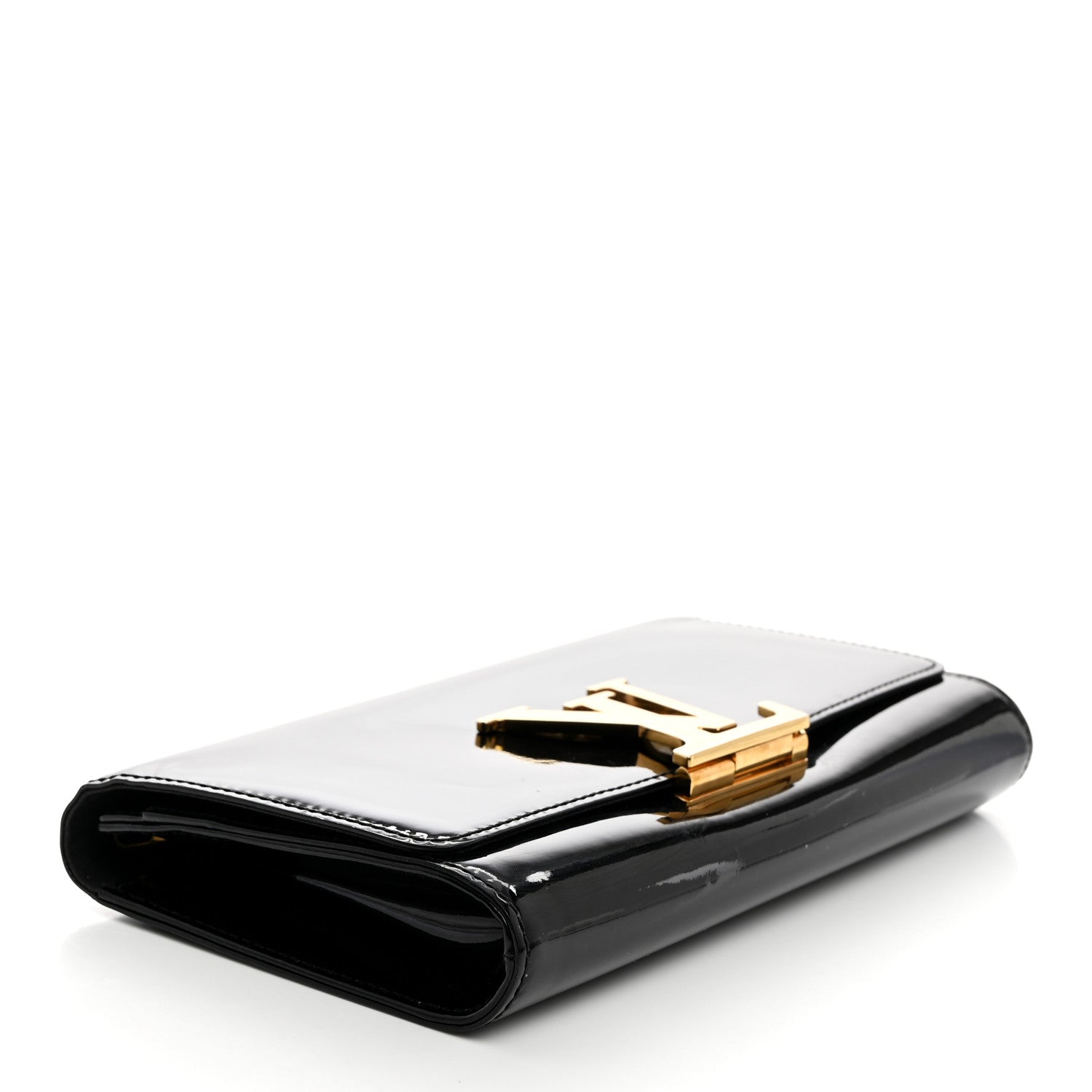 Louis Vuitton Patent Louise Clutch Black 4 of 8