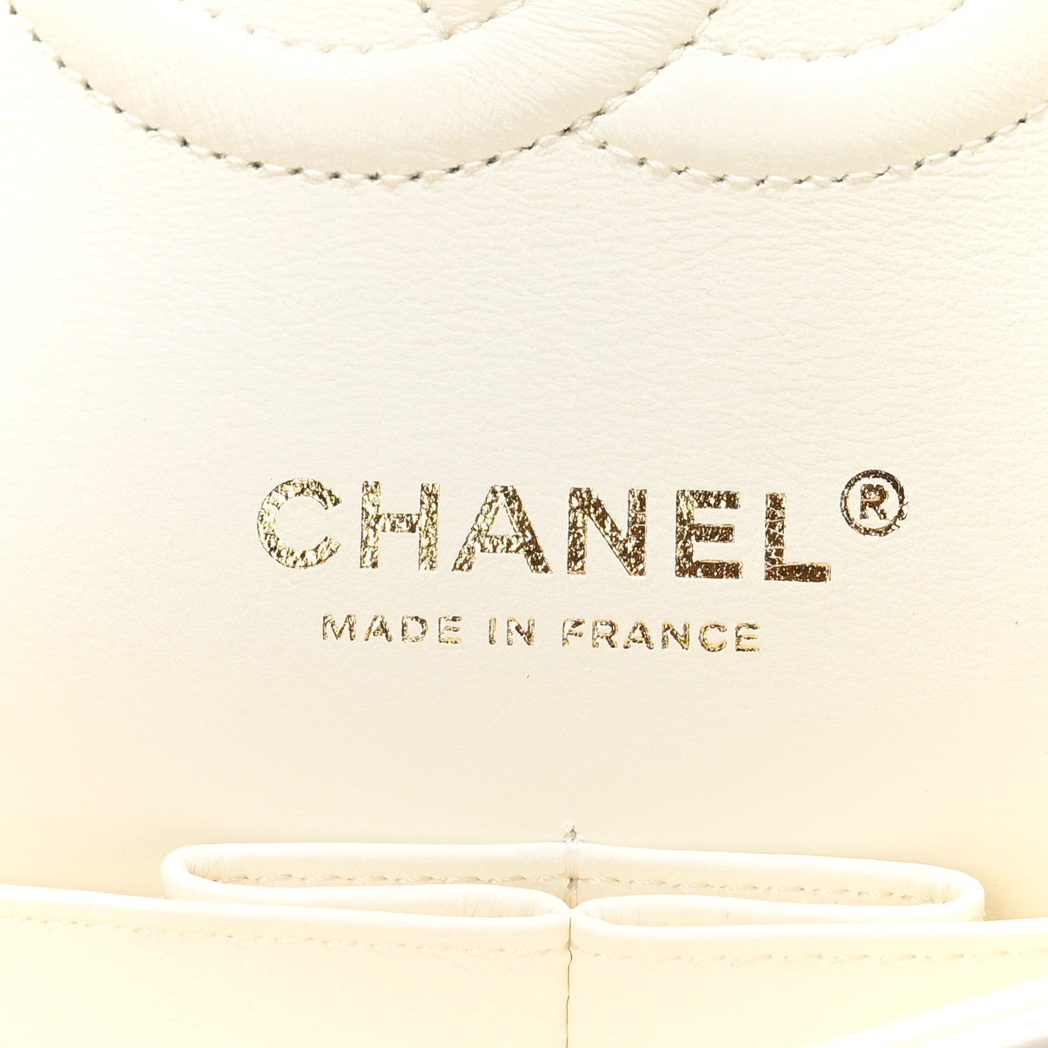 Chanel Lambskin Quilted Medium Double Flap White Black 5 of 10