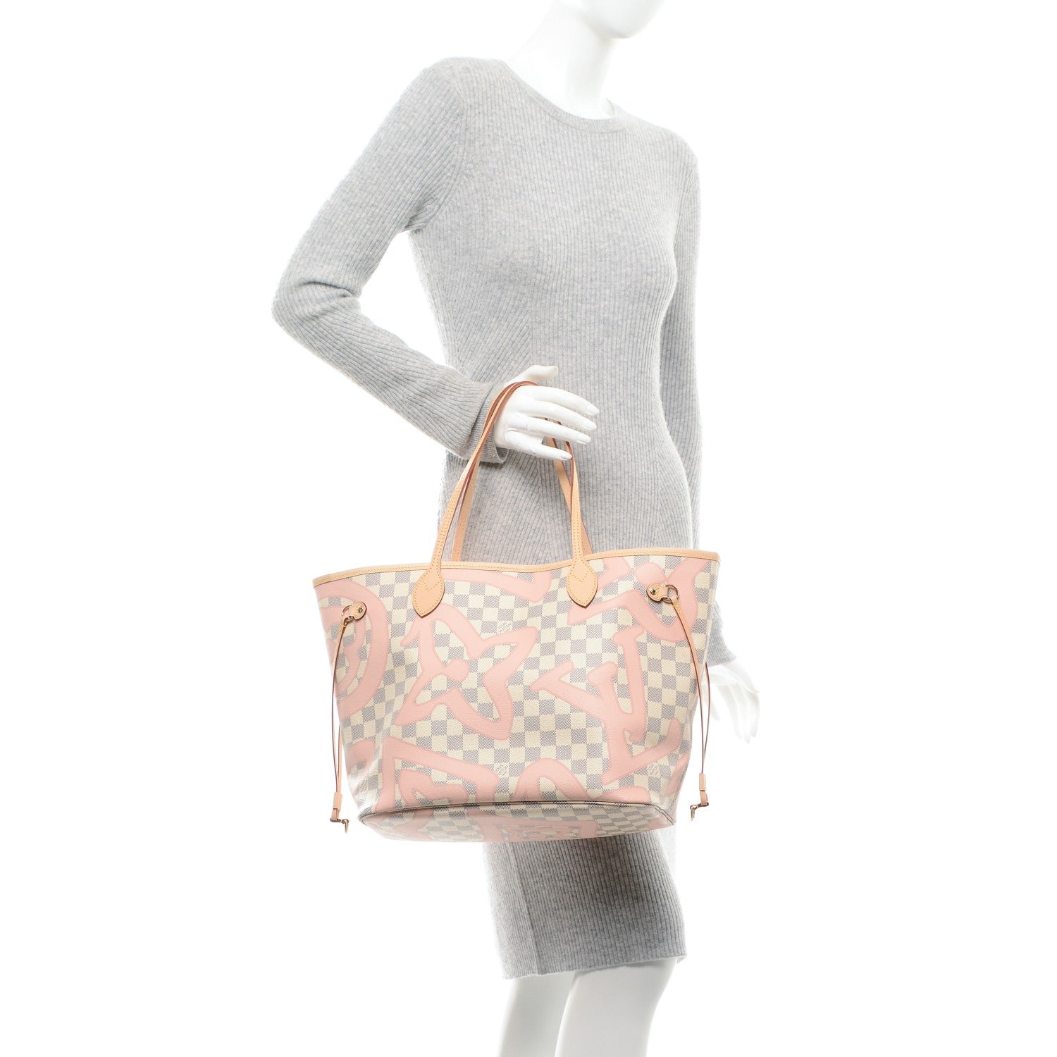 Louis Vuitton Damier Azur Tahitienne Neverfull MM 2 of 8