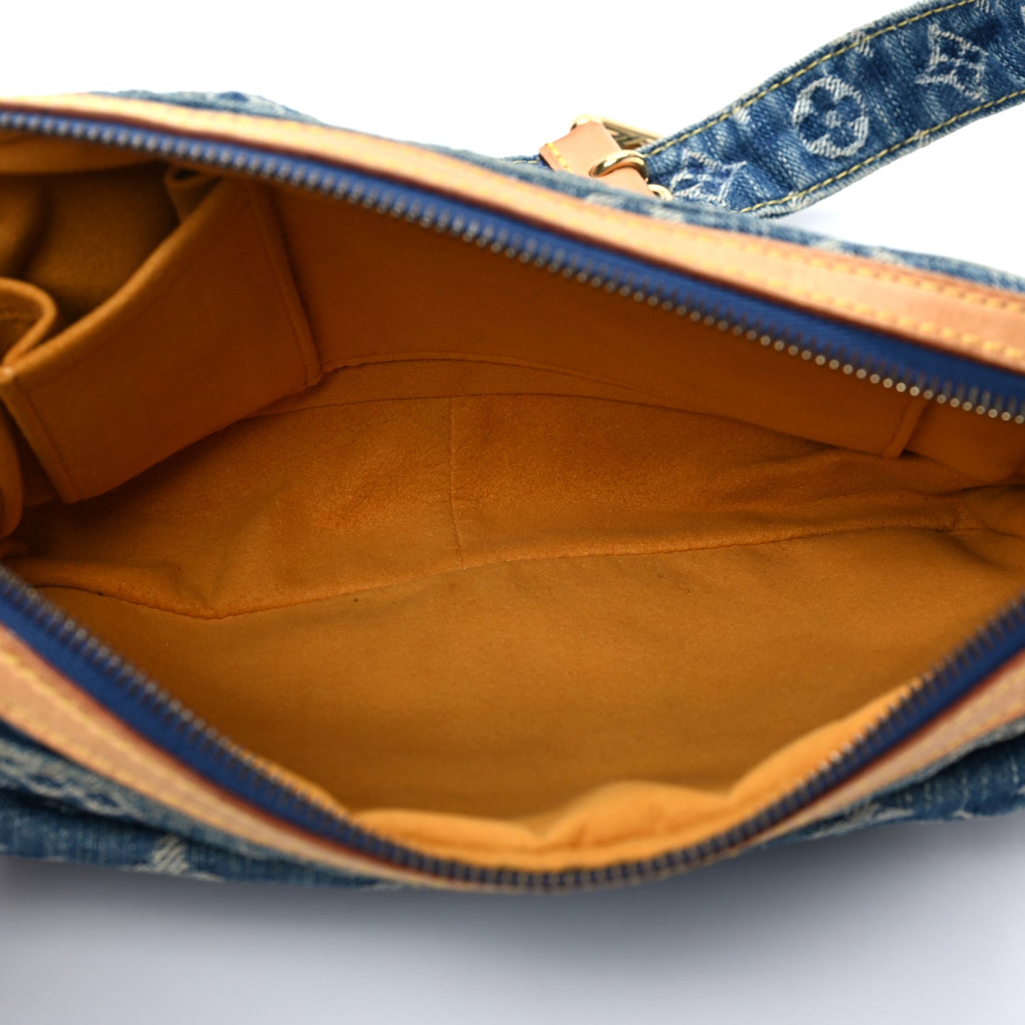 Monogram Denim Bum Bag Blue