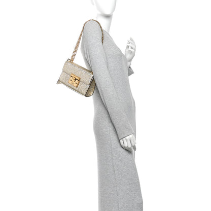 Gucci Galassia Small Padlock Shoulder Bag Platino 2 of 11