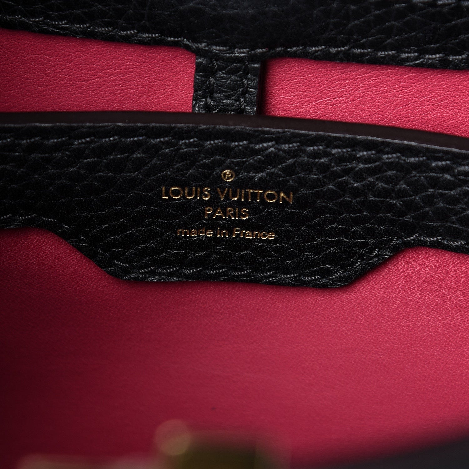 Louis Vuitton Taurillon Capucines PM Black 6 of 10