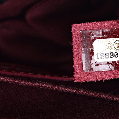 Chanel Caviar Aged Calfskin Medium Bubble Graphic Messenger Bag Dark Red 7 of 13