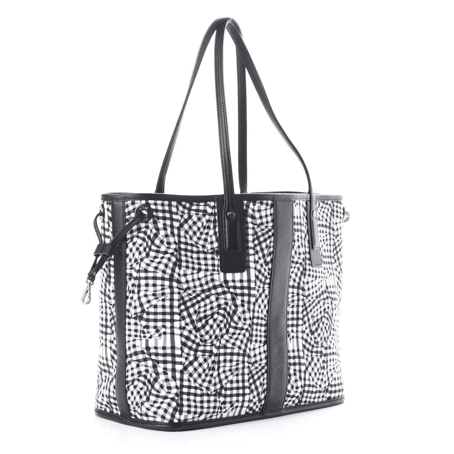 MCM Visetos Medium Liz Reversible Shopper Tote Black 7 of 15