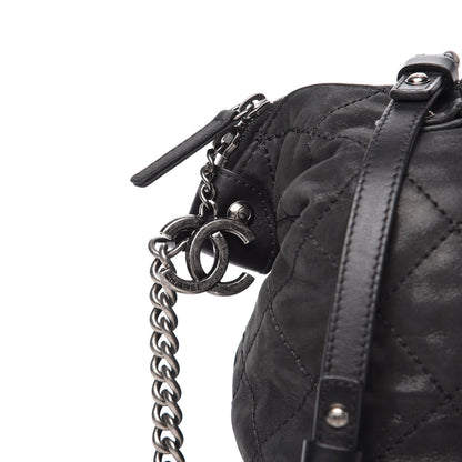 Chanel Iridescent Calfskin Quilted Coco Daily Shoulder Bag Black 10 of 11