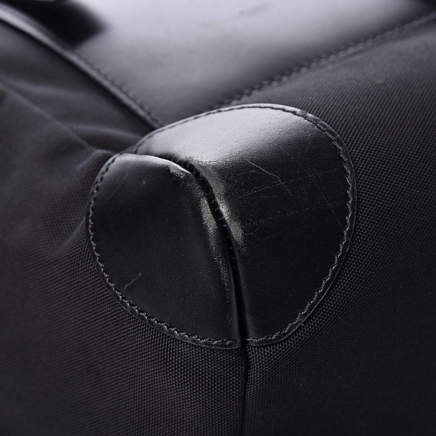 Nylon Calfskin Rider Backpack Black