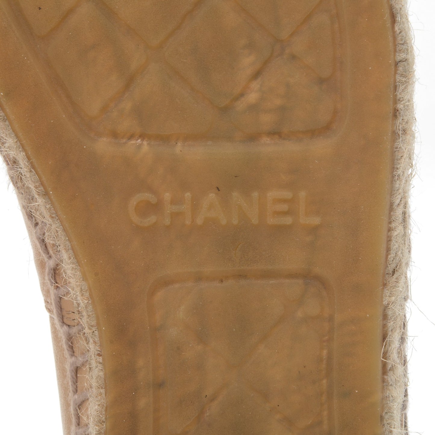 Lambskin CC Espadrilles 38 Beige Black