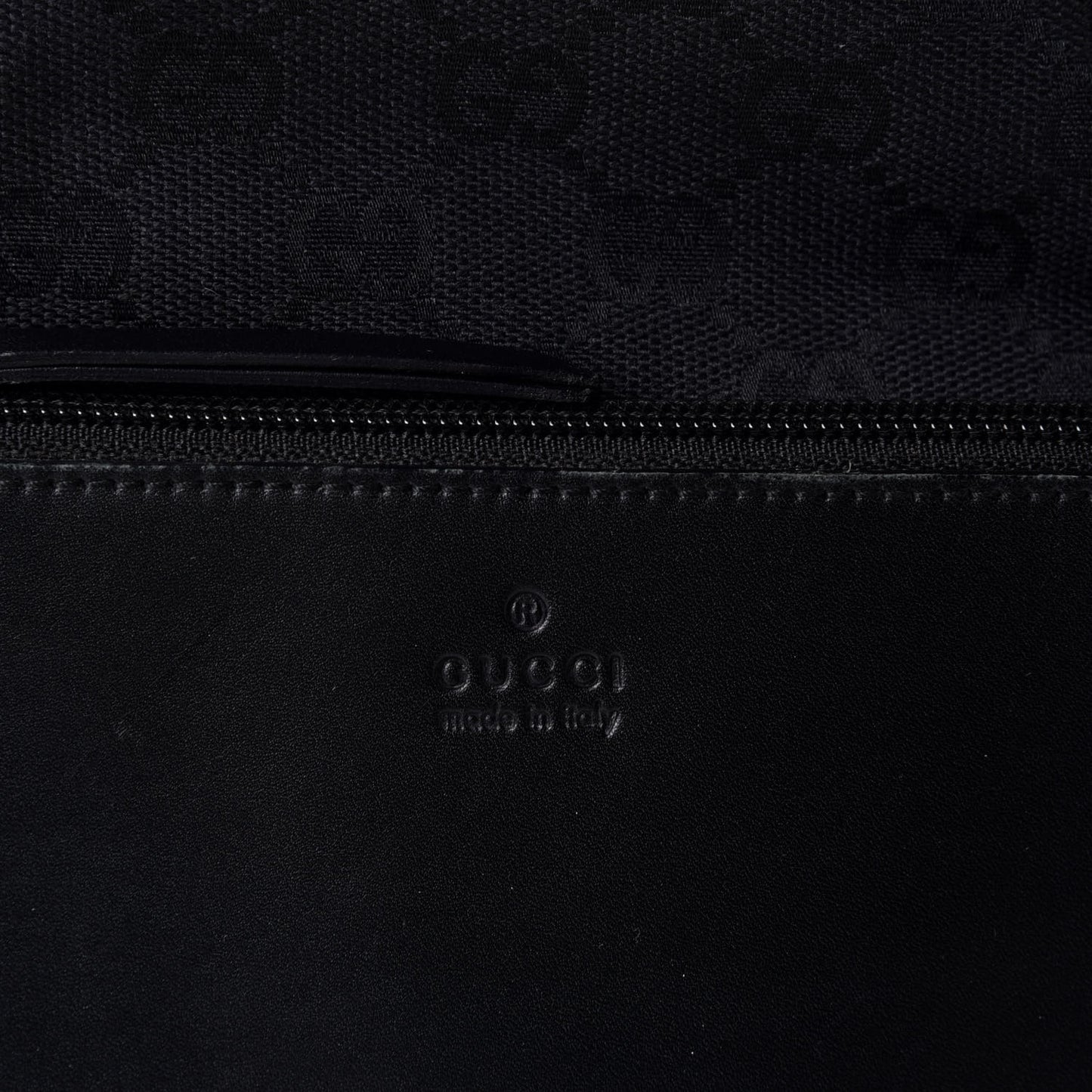 Nylon Calfskin Monogram Tall Tote Black