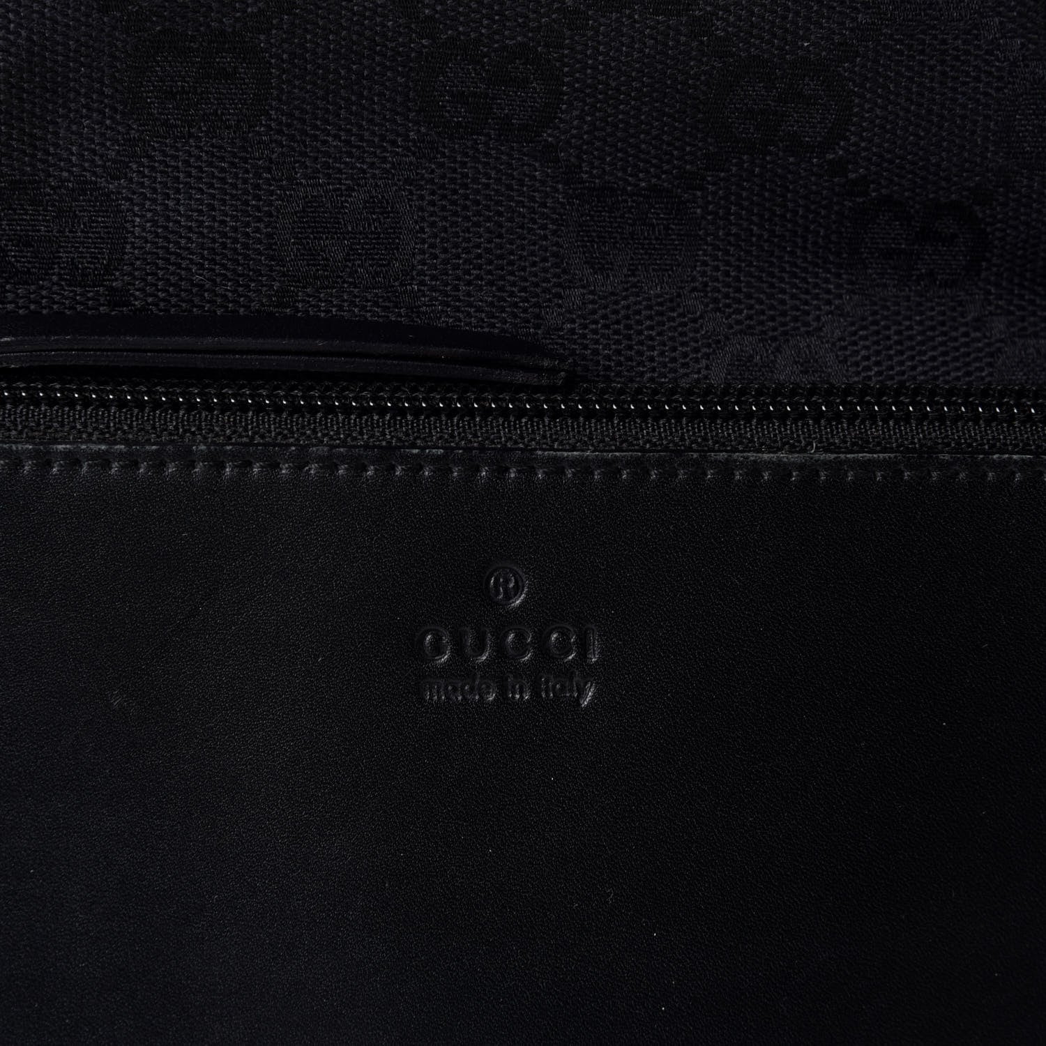 Gucci Nylon Calfskin Monogram Tall Tote Black 5 of 9