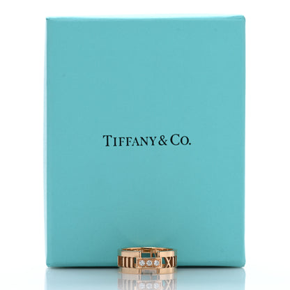 Tiffany 18K Rose Gold Diamond Atlas Open Ring 61 9.5 5 of 5