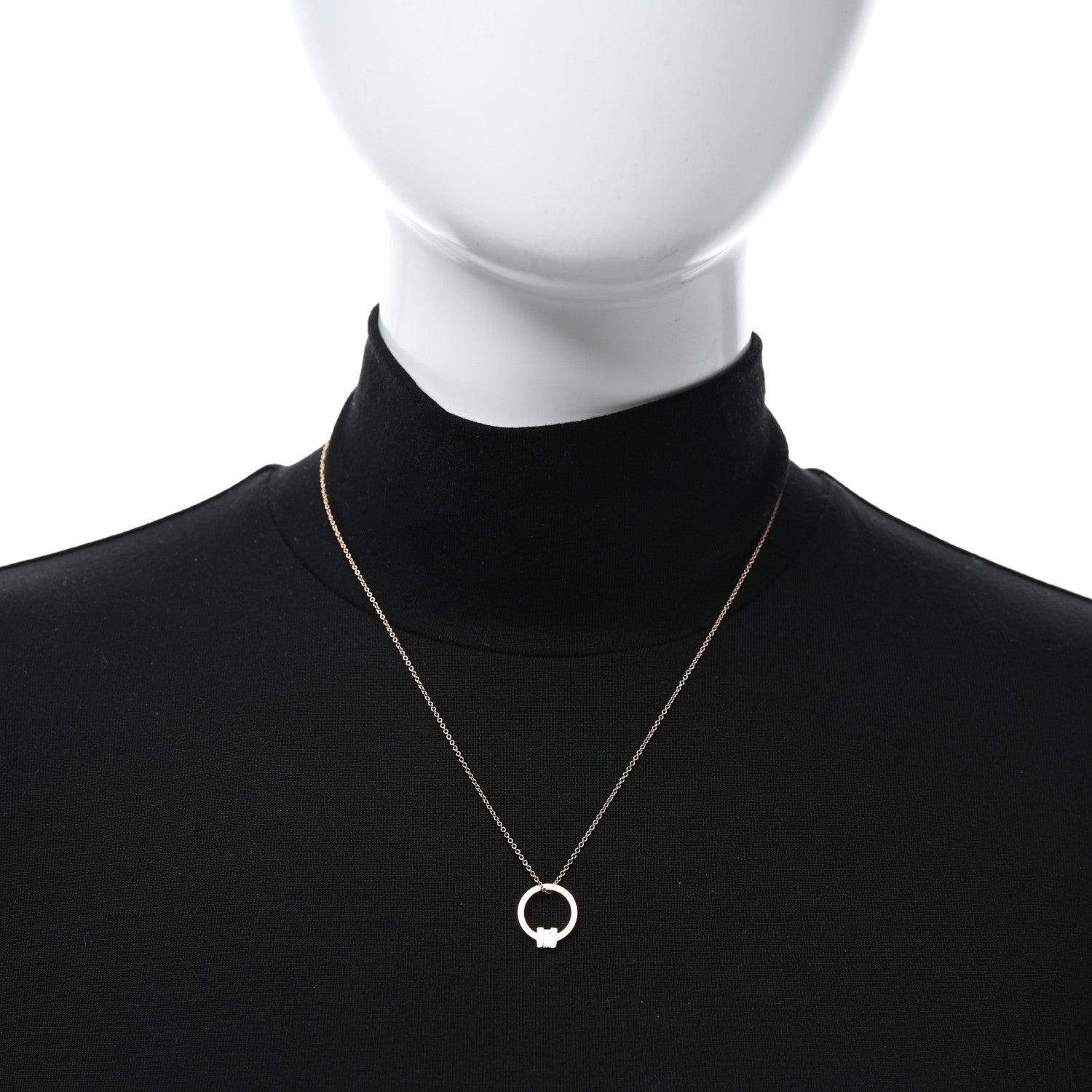 Tiffany 18K Rose Gold Diamond T Baguette Pave Pendant Necklace 2 of 5