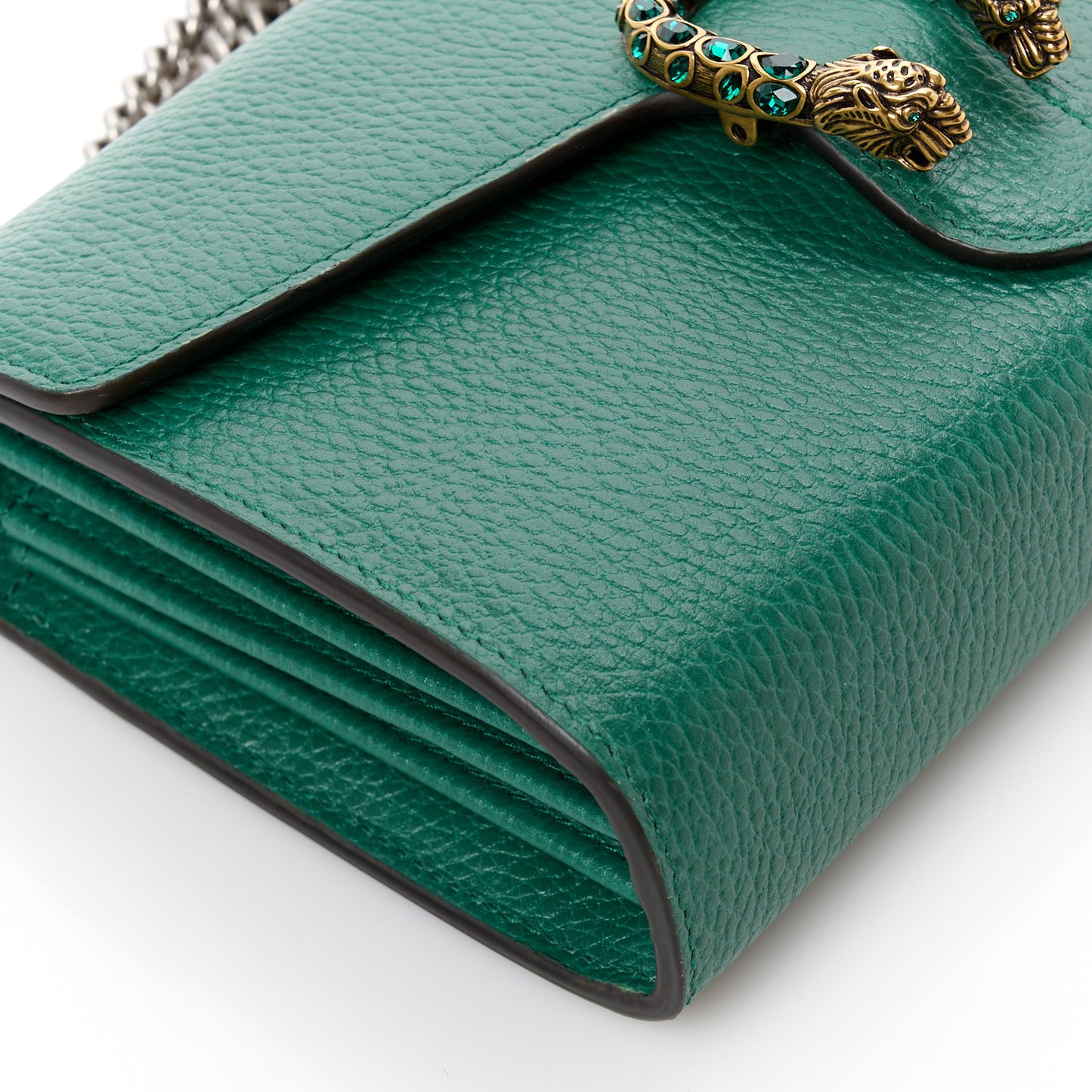 Calfskin Mini Dionysus Chain Wallet Emerald