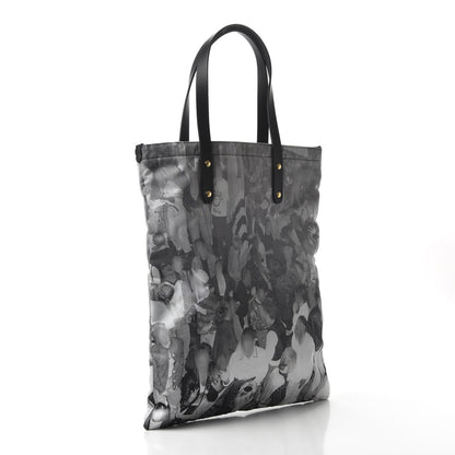 Burberry Nylon Rave Print Flat Tote Bag Black 3 of 9