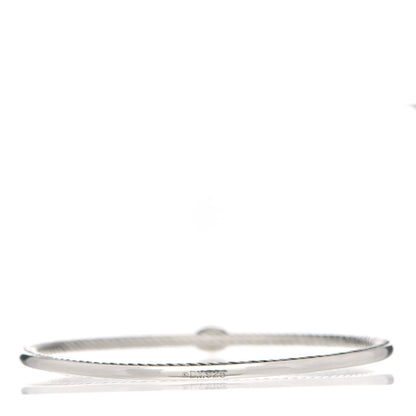David Yurman Sterling Silver Black Diamond 3mm Oval Bracelet 2 of 3