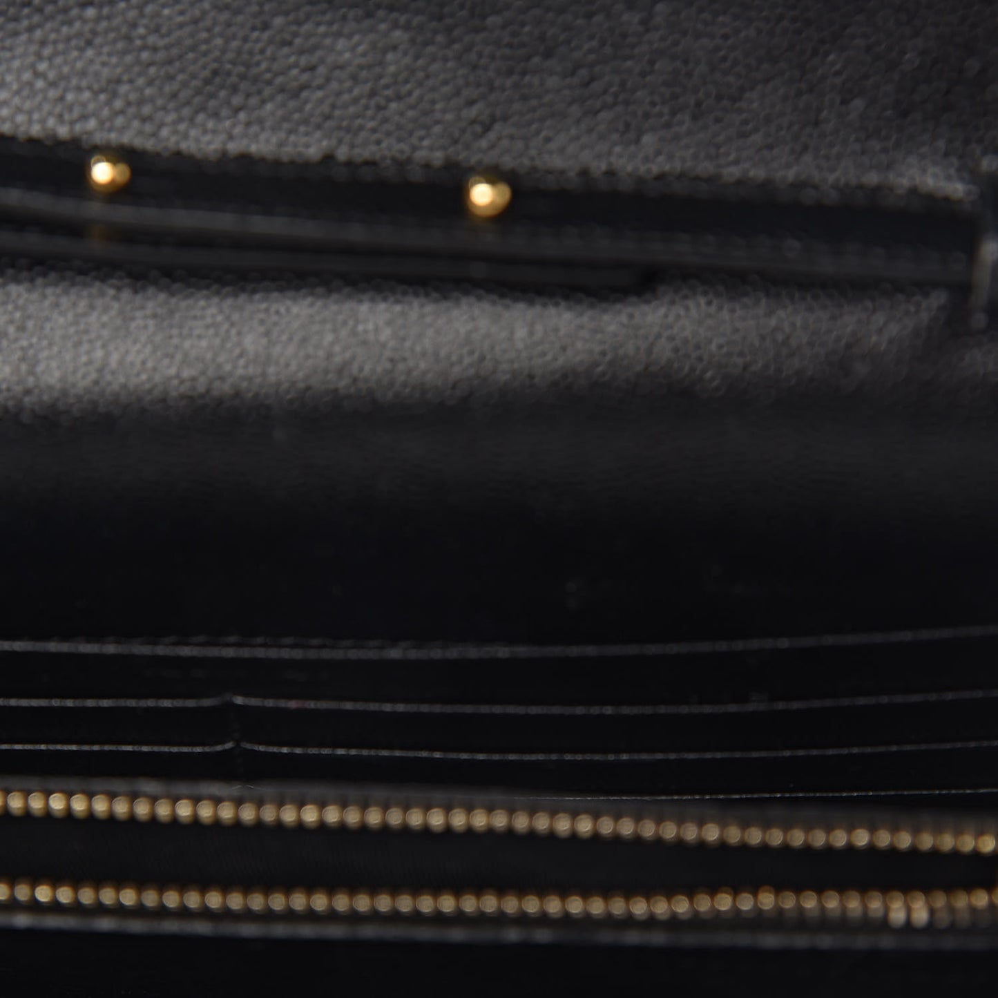 Grain De Poudre Matelasse Chevron Monogram Chain Wallet Black