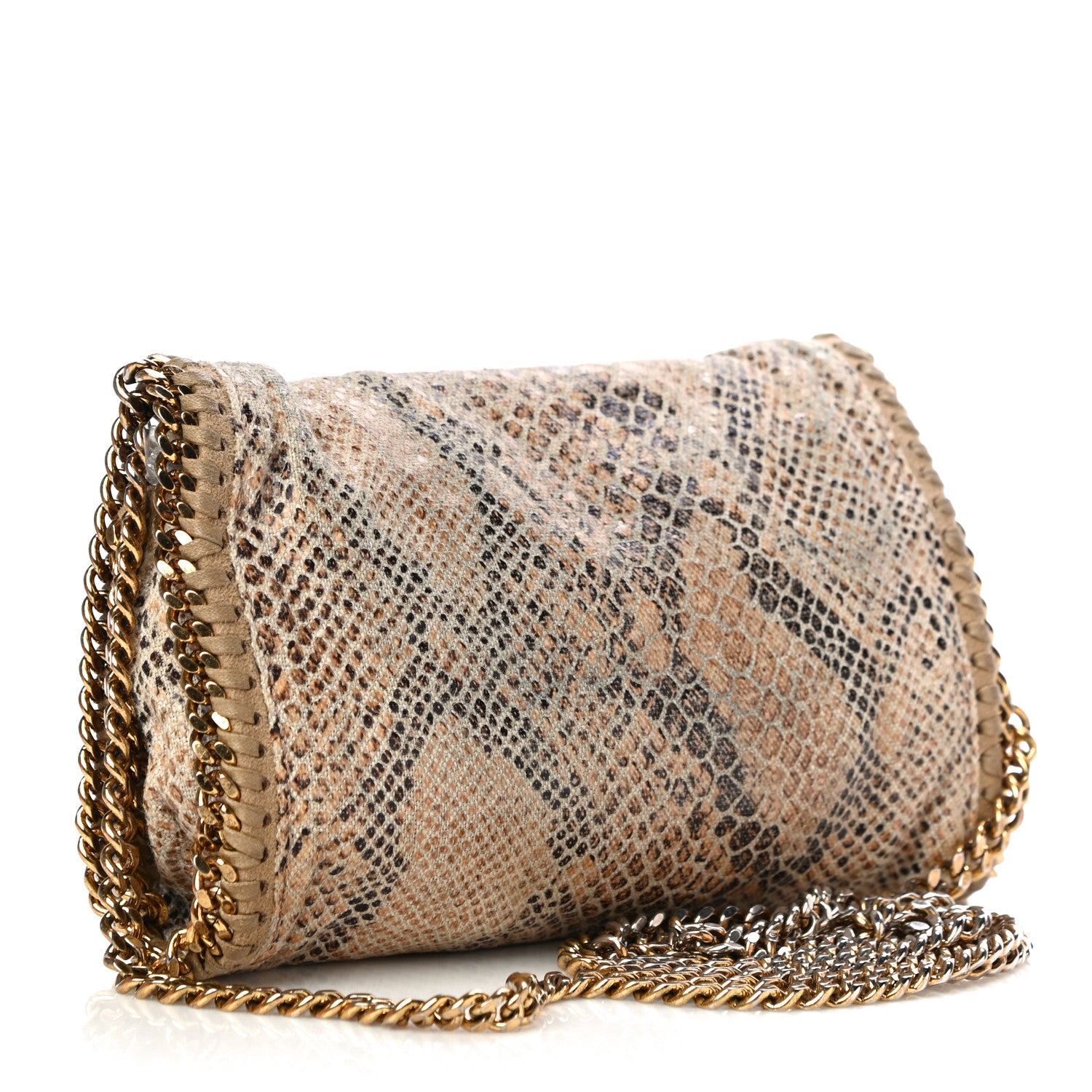 Stella McCartney Eco Python Falabella Crossbody Bag Camel 3 of 10