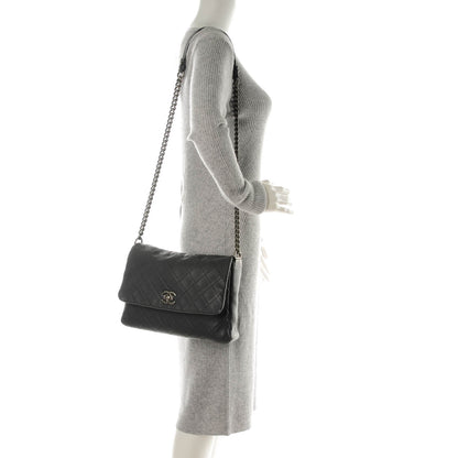 Chanel Calfskin Quilted Couture Messenger Grey 2 of 7