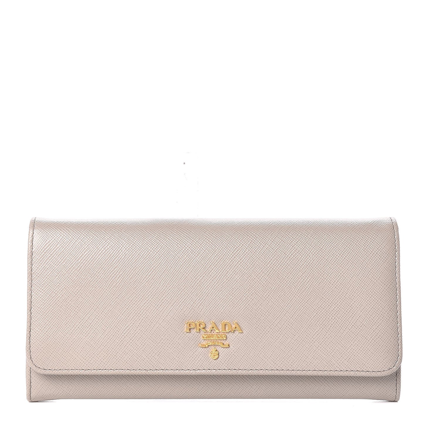 Saffiano Metal Continental Flap Wallet Pomice
