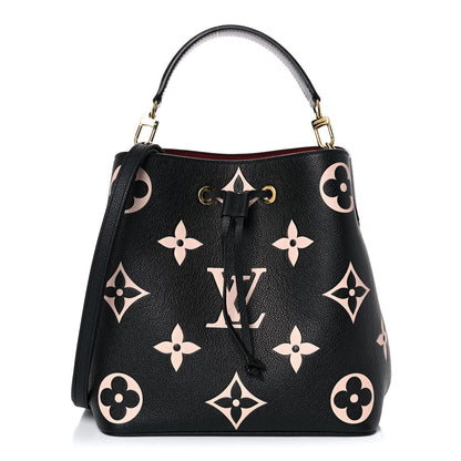 Louis Vuitton Empreinte Monogram Giant Neonoe MM Black Beige 3 of 10