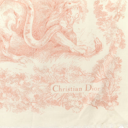 Christian Dior Cotton Fringe Dioriviera Toile De Jouy Sarong Pink 2 of 3