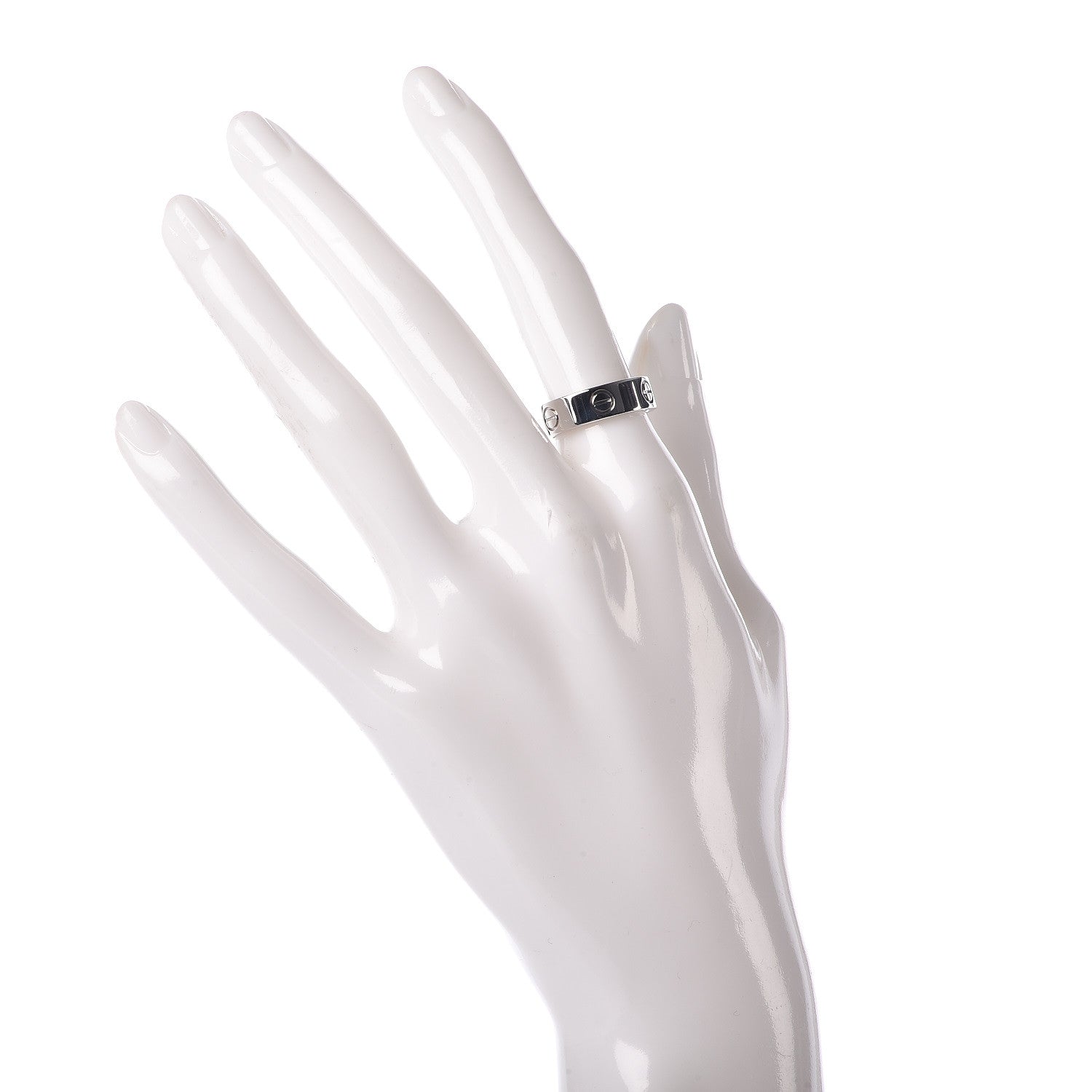 Cartier 18K White Gold 5.5mm LOVE Ring 51 5.75 2 of 4