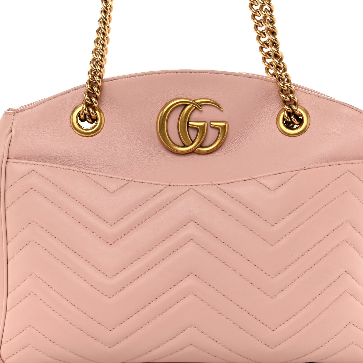 Calfskin Matelasse Medium GG Marmont Open Top Shoulder Bag Perfect Pink